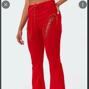 Edikted Flair Red Pants